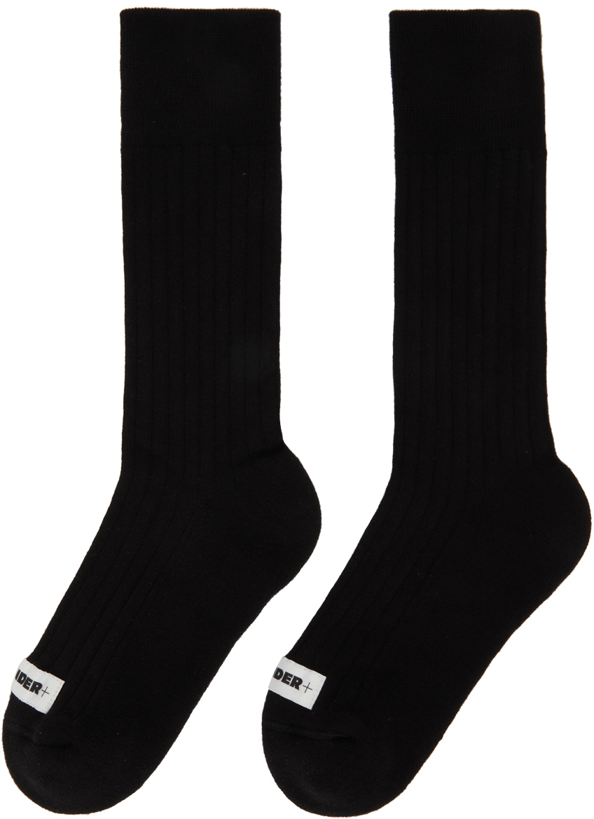 Jil Sander Black Logo Socks Jil Sander