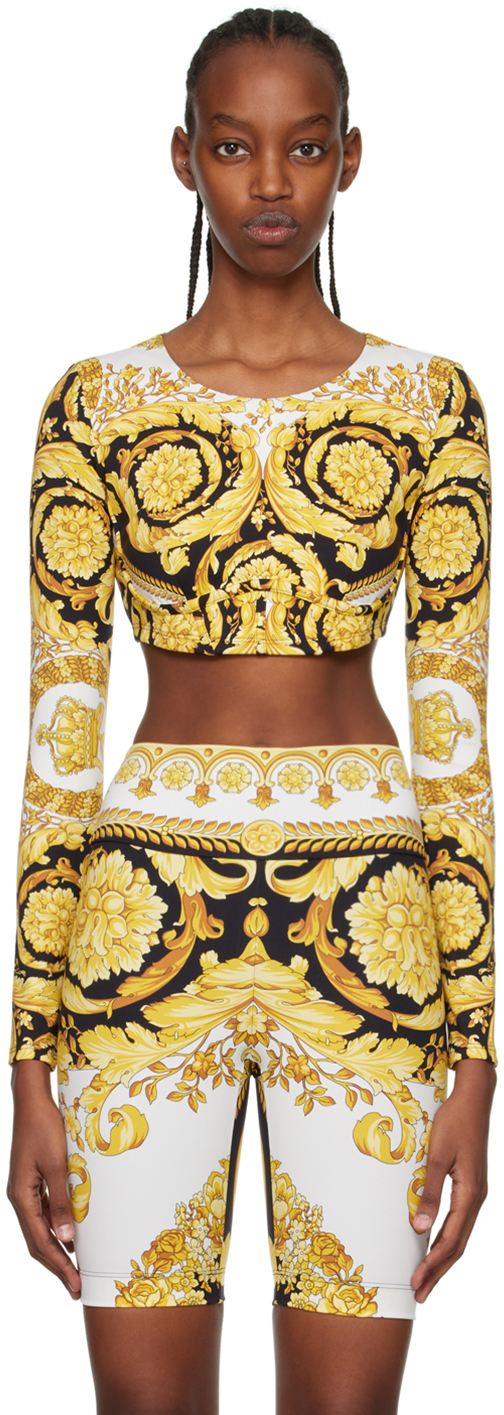 Photo: Versace Underwear White & Gold Printed Top
