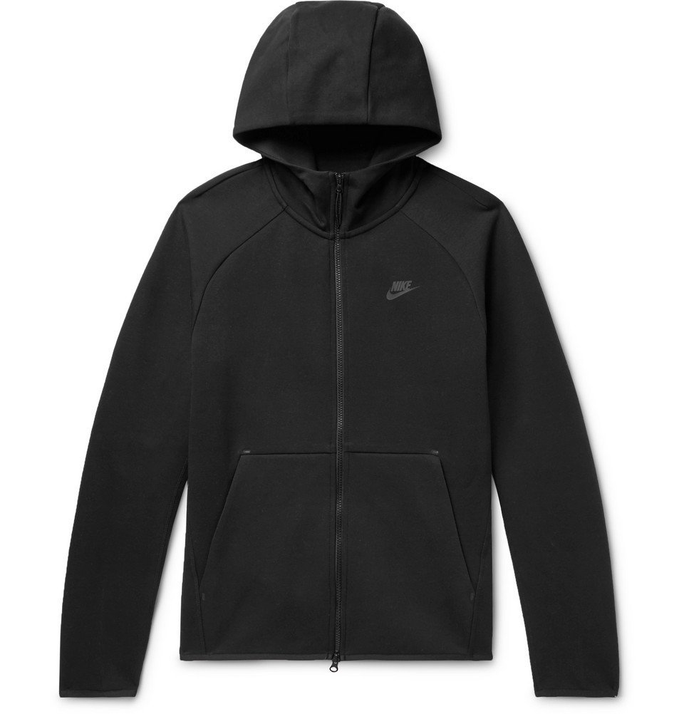 nike zip up hoodie black and white