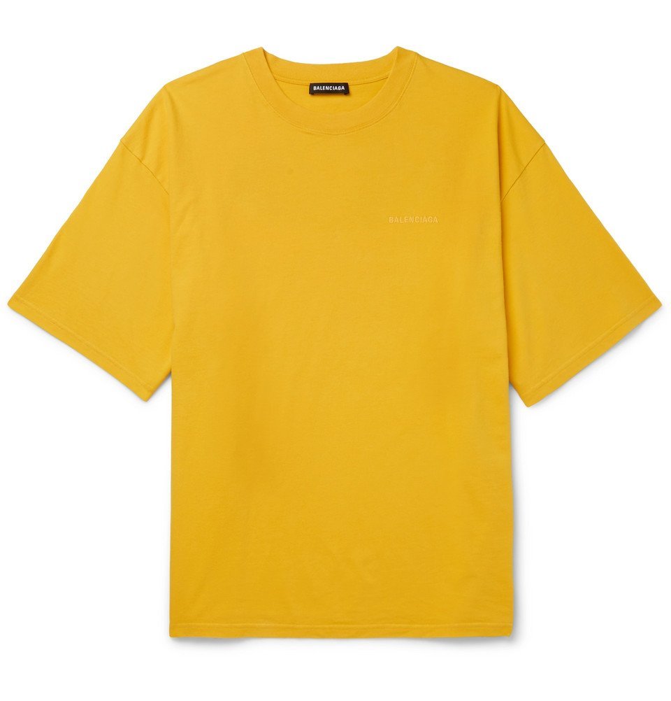 balenciaga t shirt mens yellow