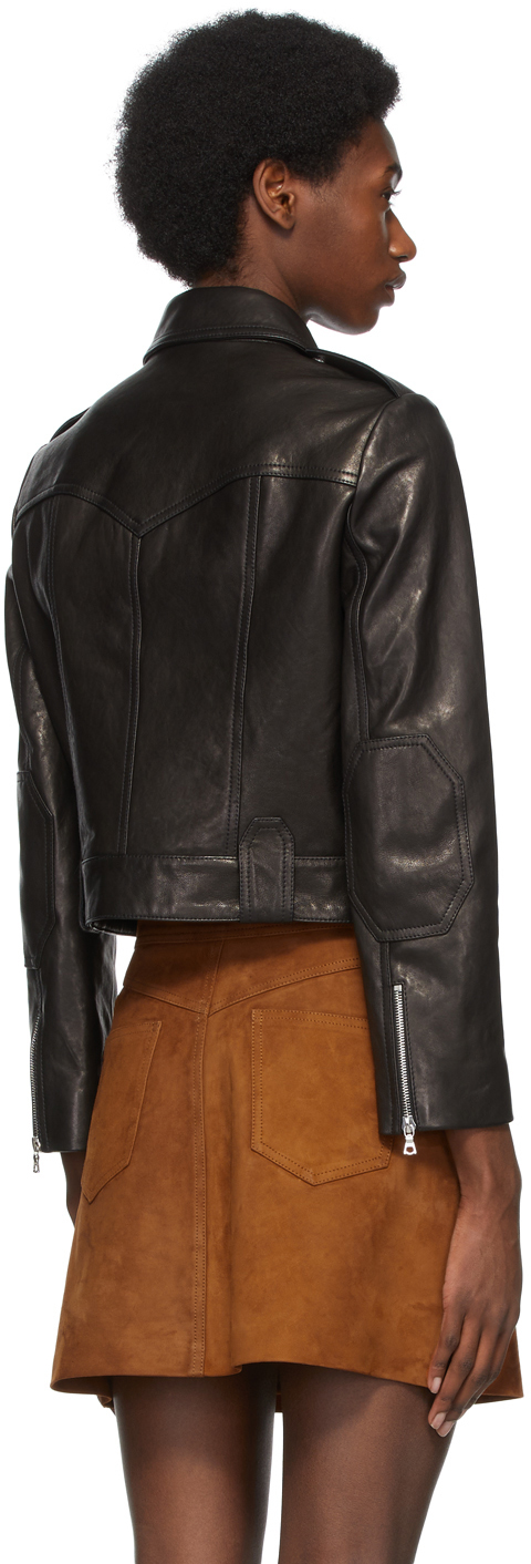 Khaite Black Leather 'The Corey' Jacket 