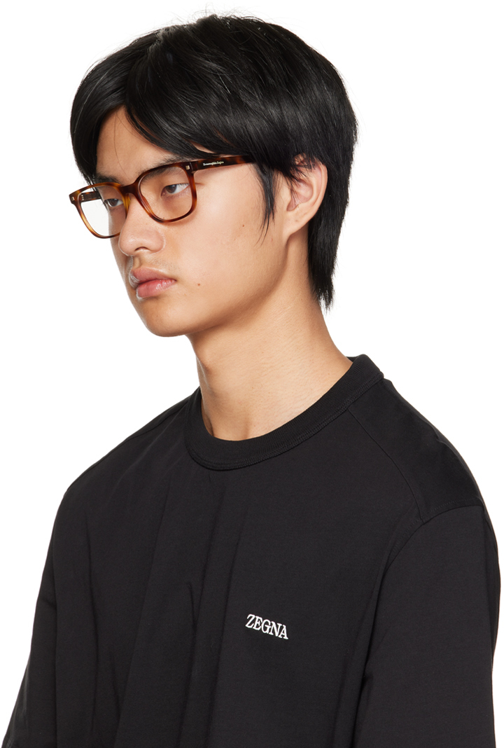 ZEGNA Tortoiseshell Square Glasses Zegna