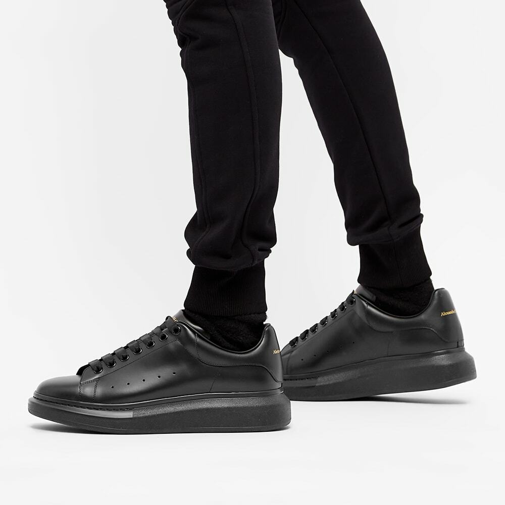 Alexander McQueen Men's Wedge Sole Sneakers in Triple Black Alexander ...