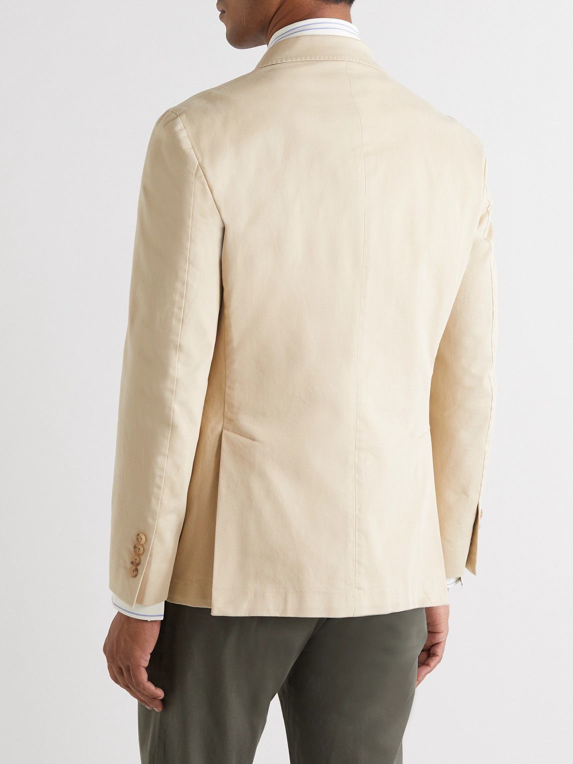 Polo Ralph Lauren - Slim-Fit Unstructured Garment-Dyed Stretch-Cotton Blazer - Neutrals