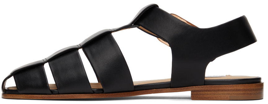 Gabriela Hearst Black Lynn Flat Sandals Gabriela Hearst