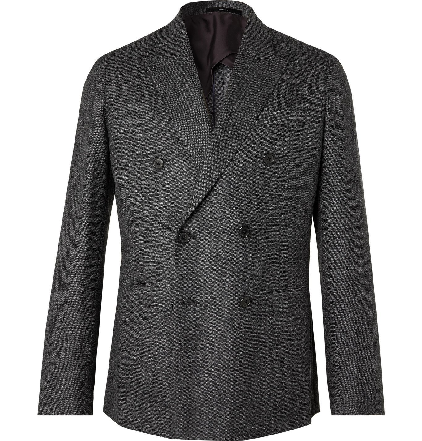 Paul Smith - Double-Breasted Birdseye Mélange Wool Blazer - Gray Paul Smith