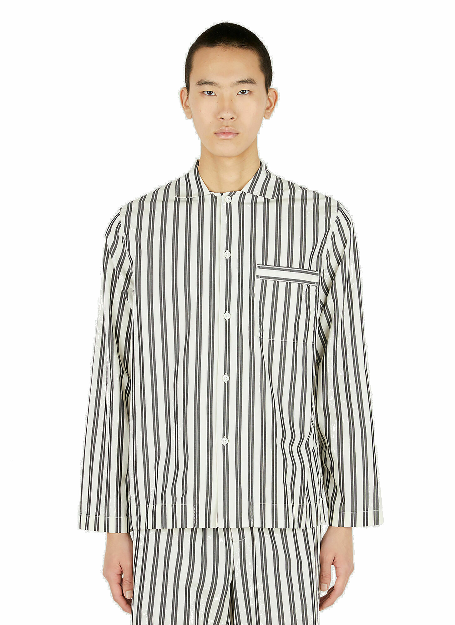 Photo: Striped Classic Pyjama Shirt in White