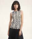 Brooks Brothers Women's Merino Wool Snake Print Shell | Grey