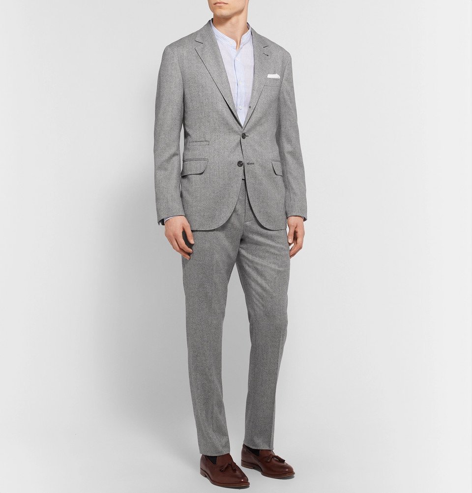 brunello cucinelli wool and cashmere suit