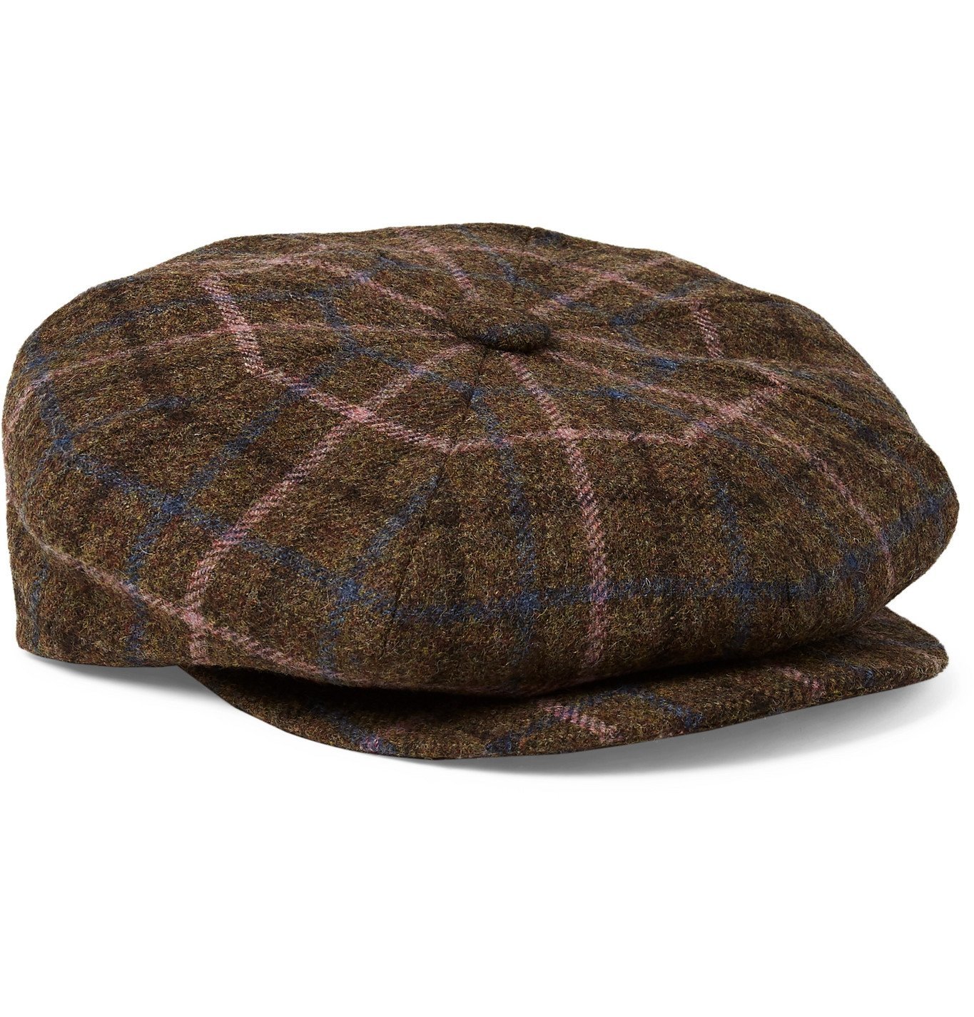 brown tweed flat cap