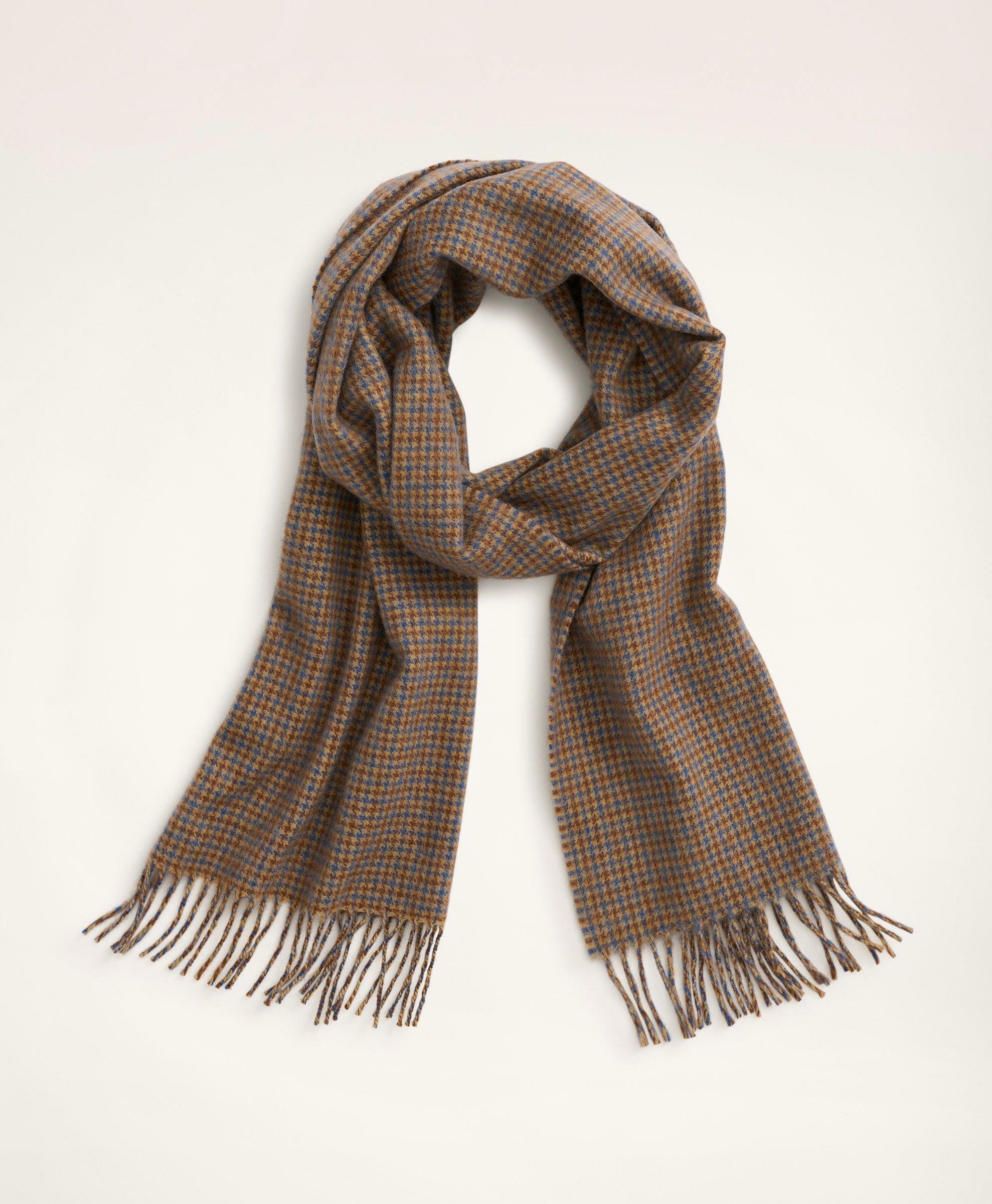 Photo: Brooks Brothers Men's Lambswool Fringed Scarf | Brown