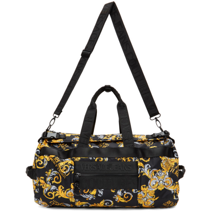 Gold Barrocco Logo Duffle Bag Versace