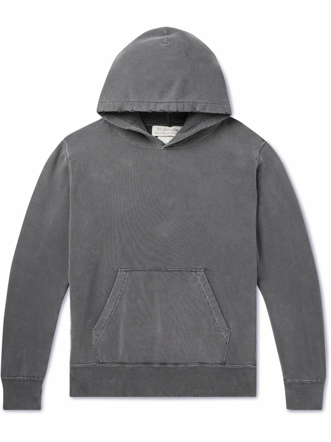 Remi Relief - Distressed Cotton-Jersey Hoodie - Gray Remi Relief