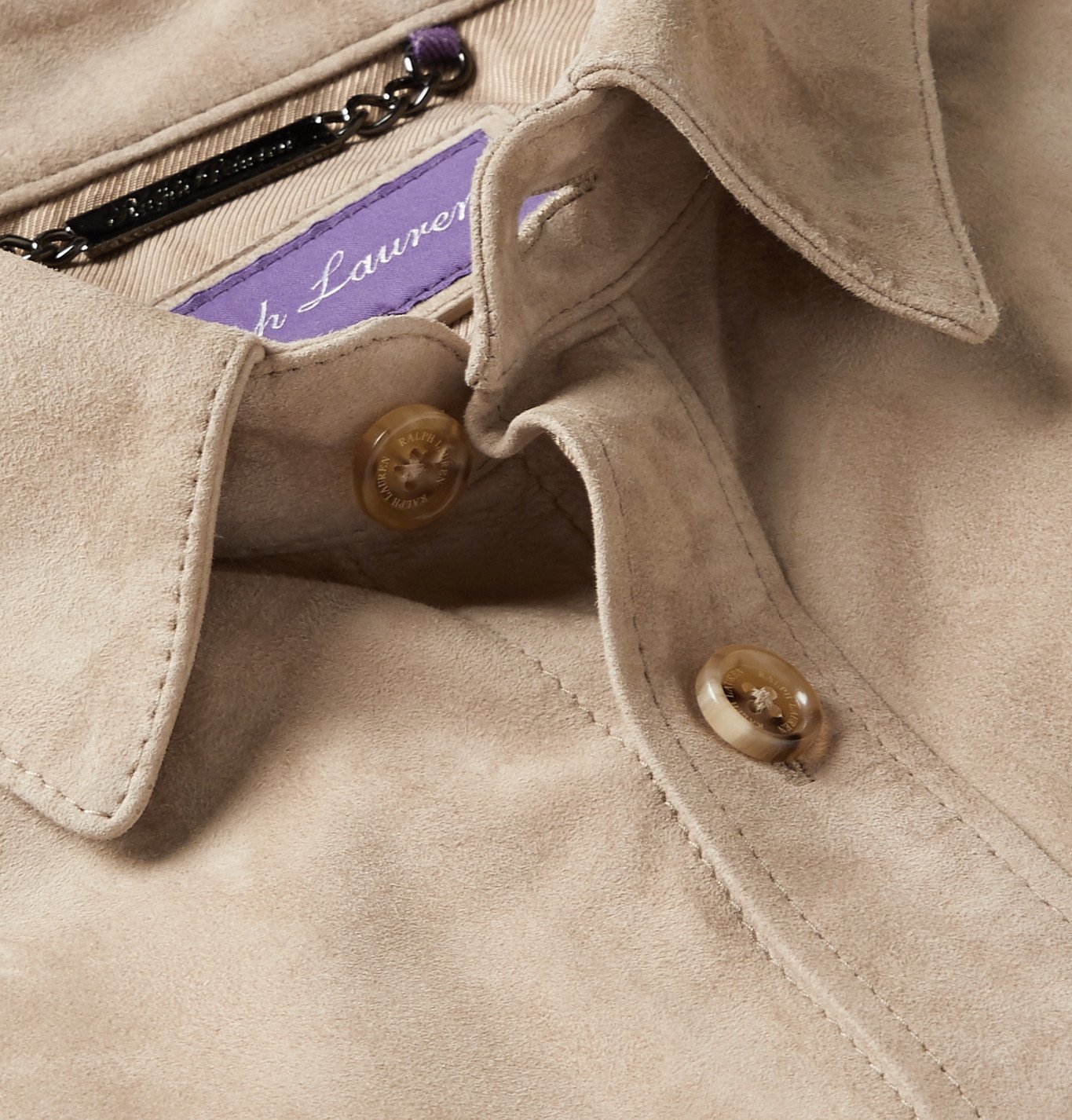 Ralph Lauren Purple Label - Suede Shirt Jacket - Neutrals Ralph Lauren  Purple Label