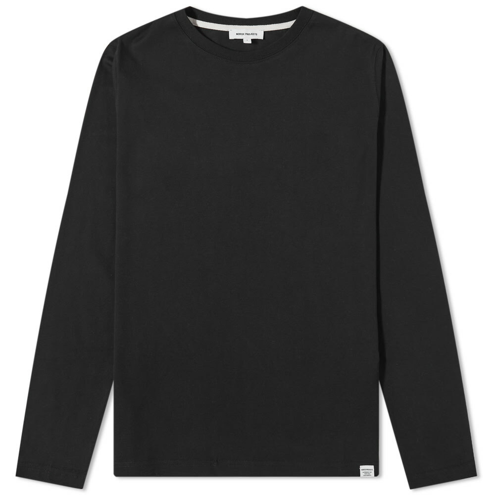 Norse Projects Men's Long Sleeve Niels Standard T-Shirt in Black Norse ...