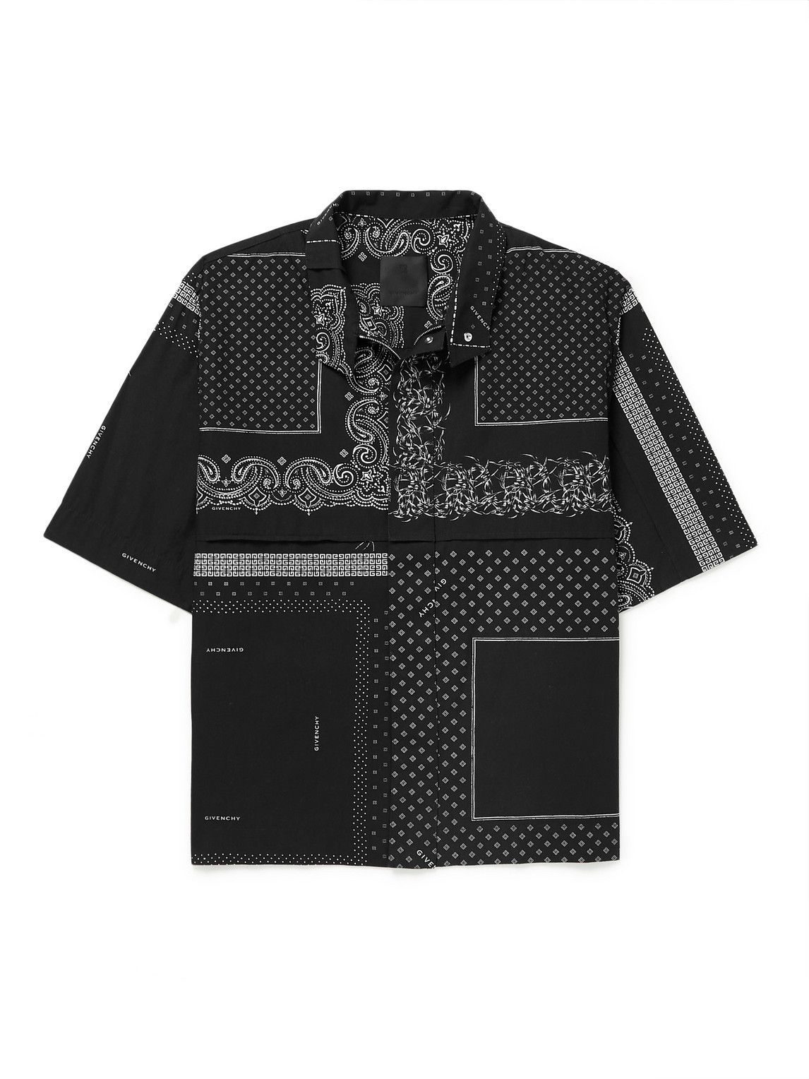 Givenchy - Bandana-Print Cotton Shirt - Black Givenchy