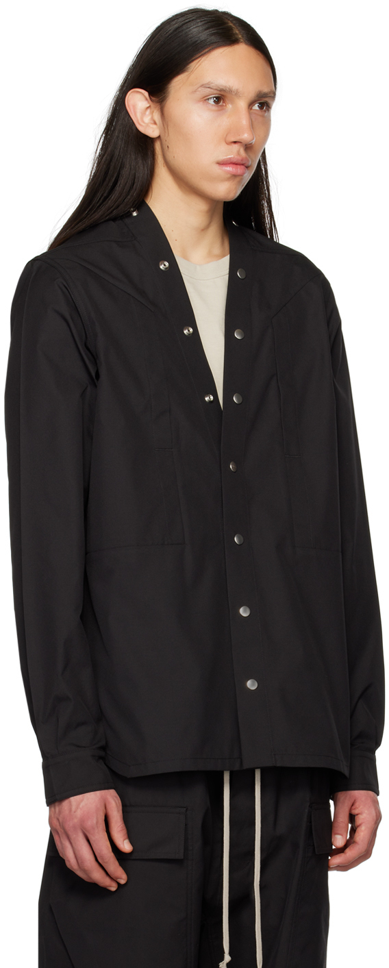 Rick Owens Black Larry Fogpocket Shirt Rick Owens