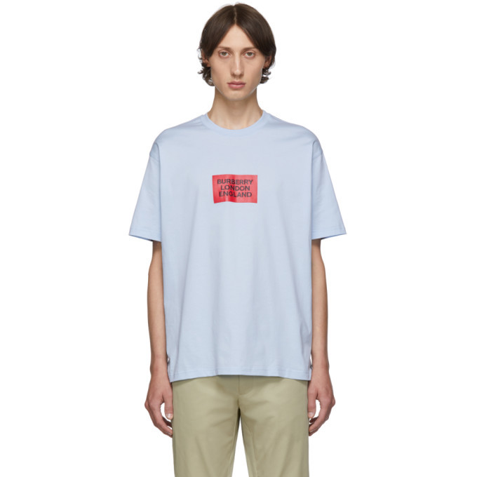 burberry blue logo t shirt