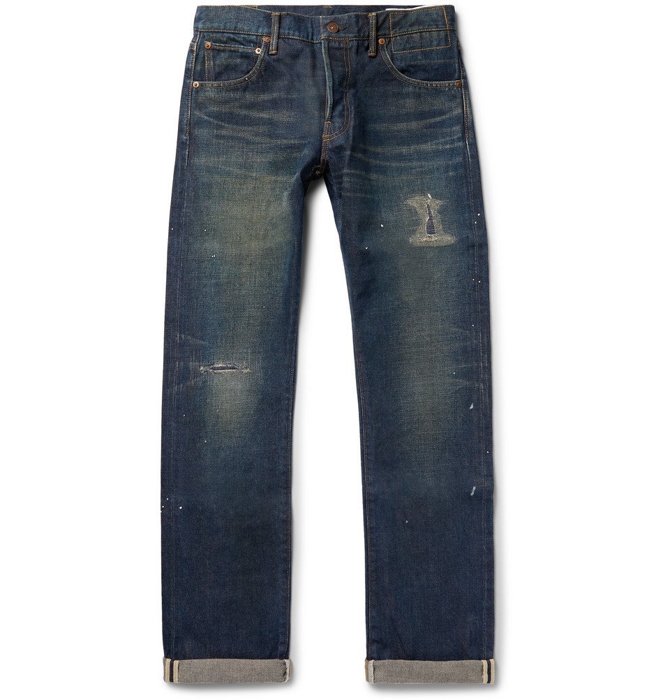 visvim - Social Sculpture 01 Slim-Fit Distressed Selvedge Denim