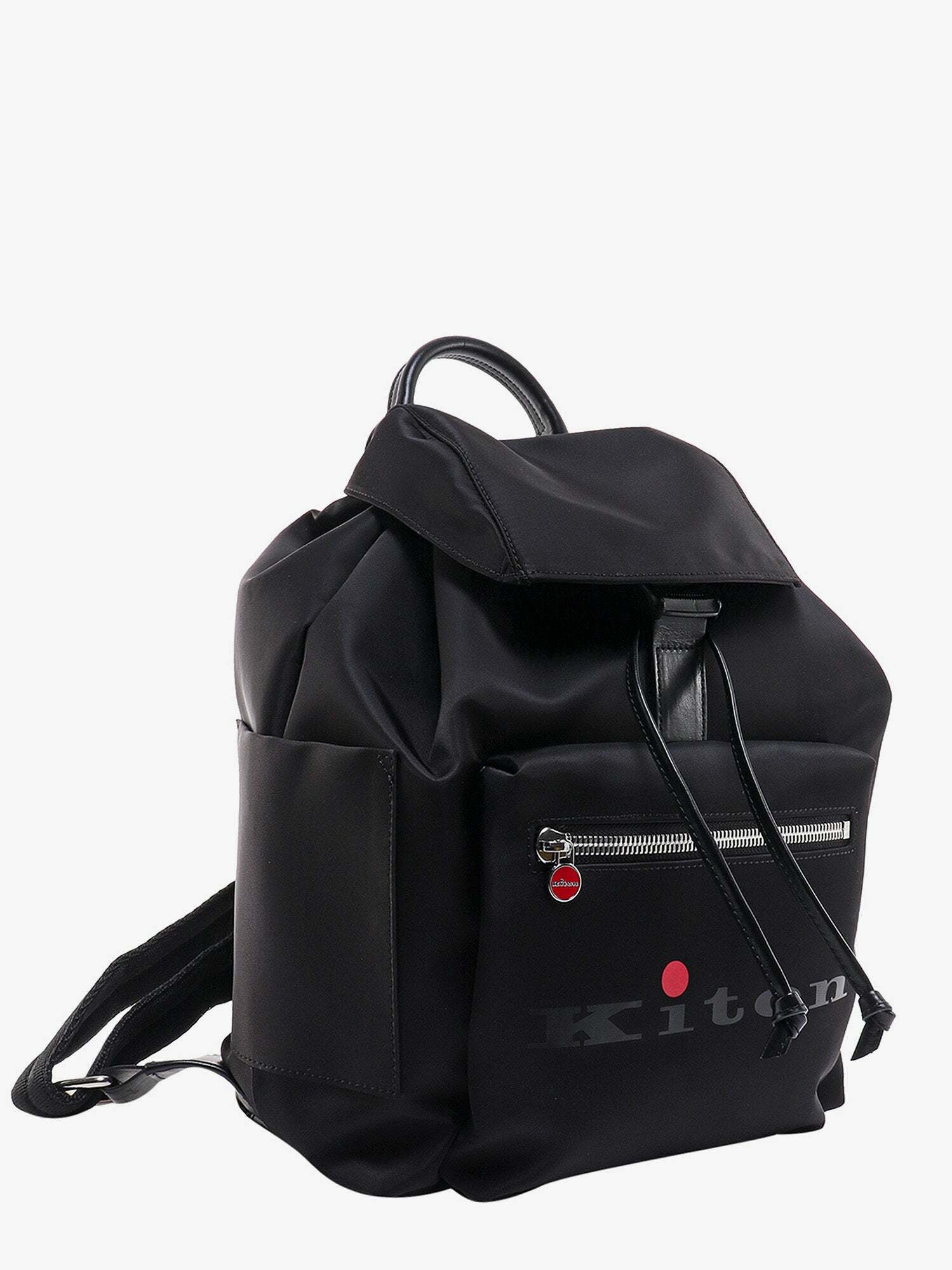 Kiton Ciro Paone Backpack Black Mens Kiton