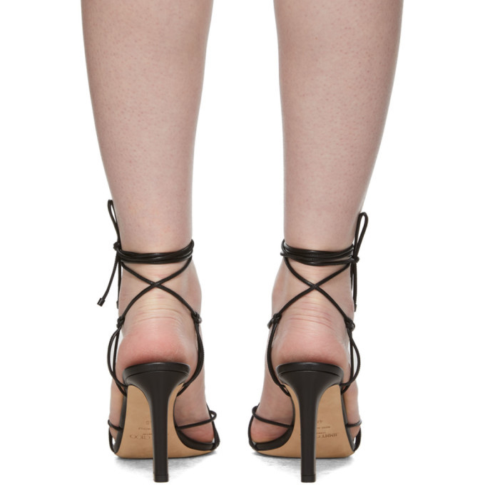 Jimmy Choo Black Leather Tao 85 Heels Jimmy Choo
