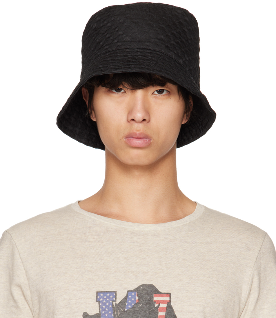 Engineered Garments Black Graphic Bucket Hat Engineered Garments