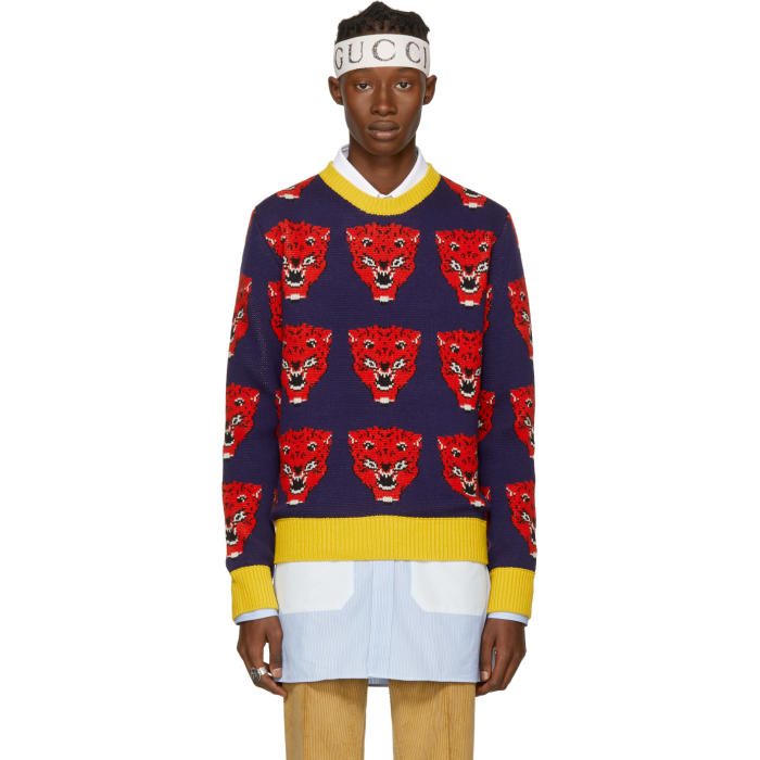 gucci red tiger sweater