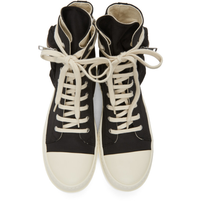 Rick Owens Drkshdw Black Cargo High Sneakers Rick Owens Drkshdw