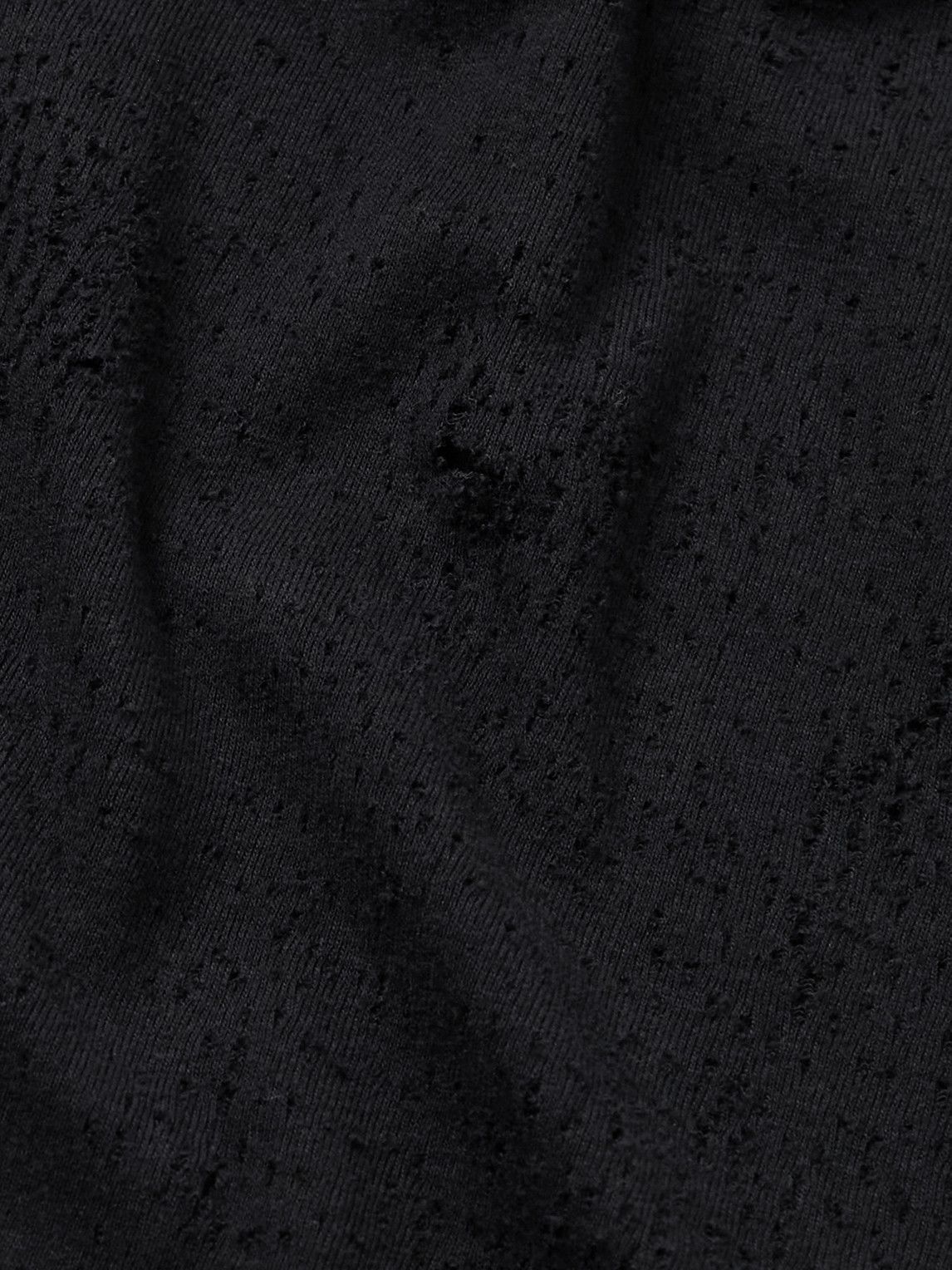 1017 ALYX 9SM - Distressed Cotton-Jersey Hoodie - Black