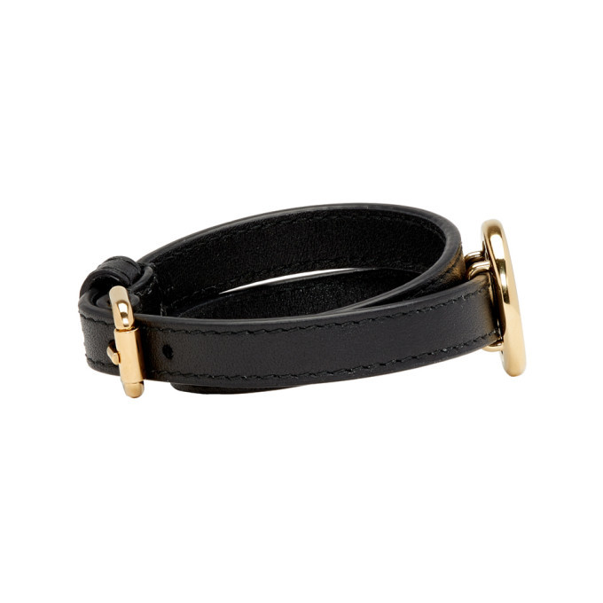 Fendi Black Leather F is Fendi Bracelet Fendi