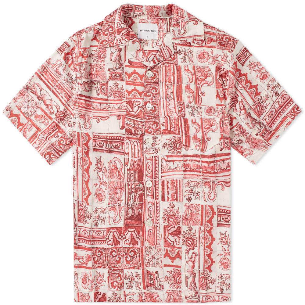 MKI Short Sleeve Tile Print Vacation Shirt MKI MiyukiZoku
