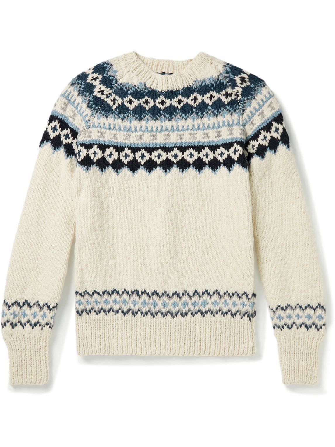Chamula - Fair Isle Merino Wool Sweater - Neutrals Chamula