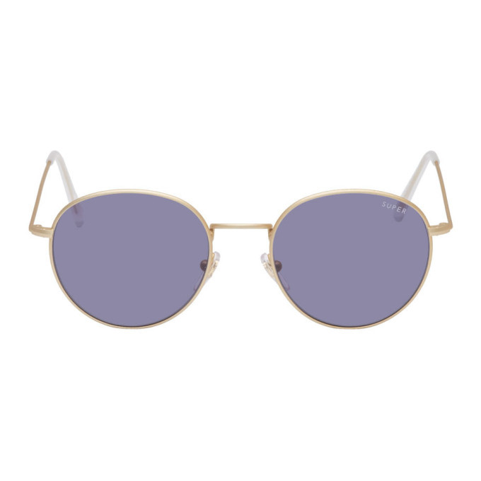 Super Gold and Navy Wire Sunglasses SUPER by RETROSUPERFUTURE