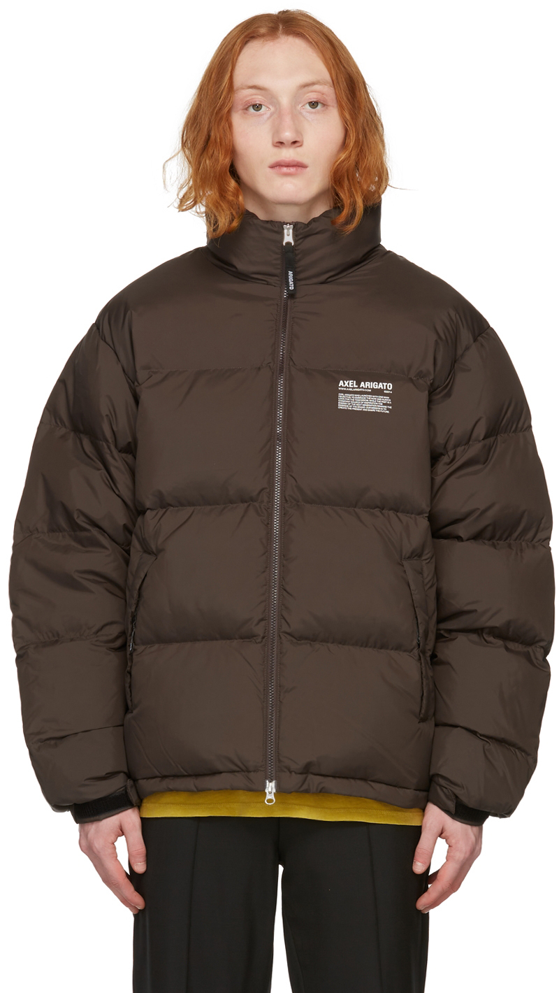 Axel Arigato SSENSE Exclusive Brown Down Observer Puffer Jacket Axel ...