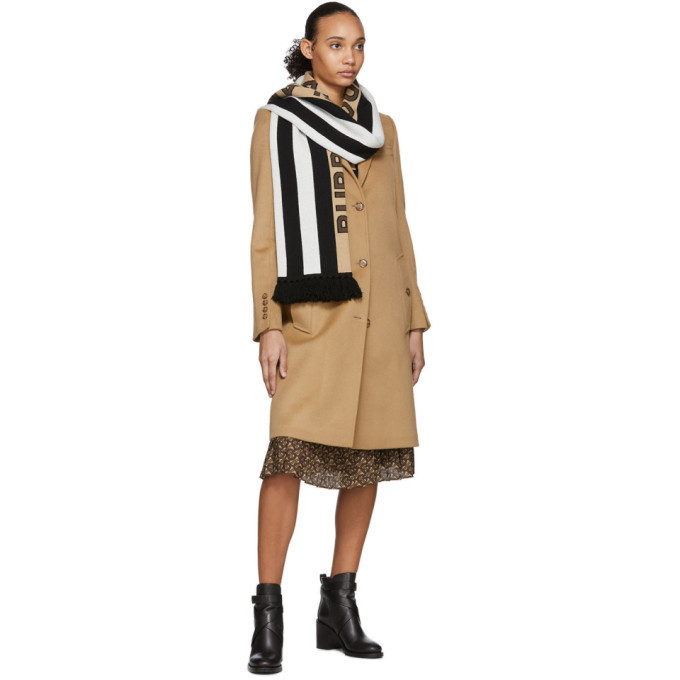 Burberry Brown and Black Cashmere Capelet Sweater Burberry