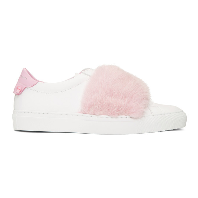 givenchy white & pink urban knots sneakers
