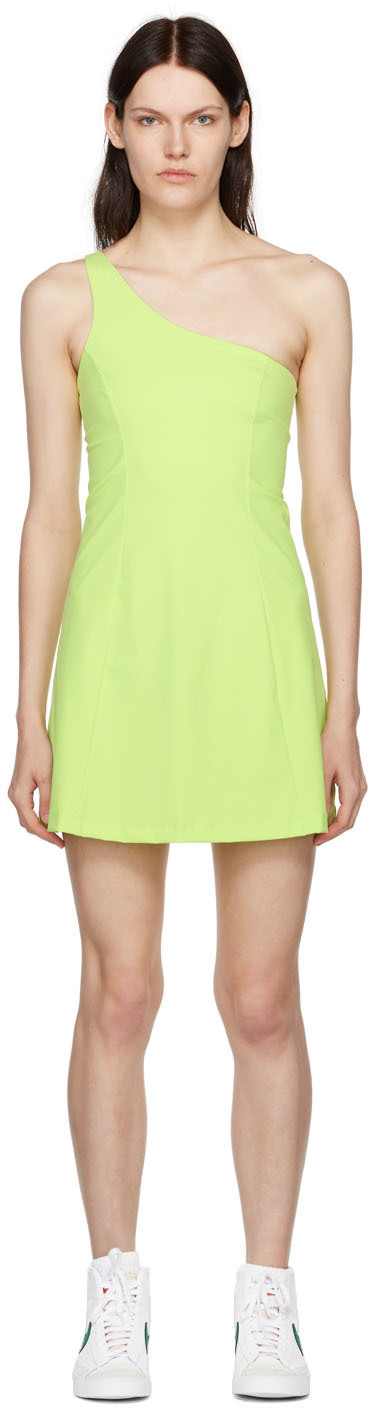 Outdoor Voices Green One Shoulder Minidress Outdoor Voices