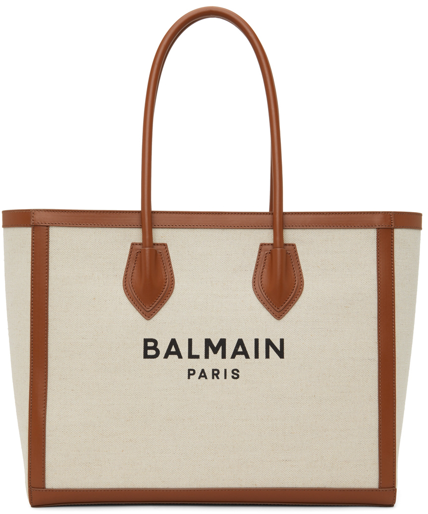 Balmain Beige B-Army 42 Tote Balmain