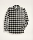 Brooks Brothers Men's Milano Slim-Fit Portuguese Flannel Shirt | White/Black