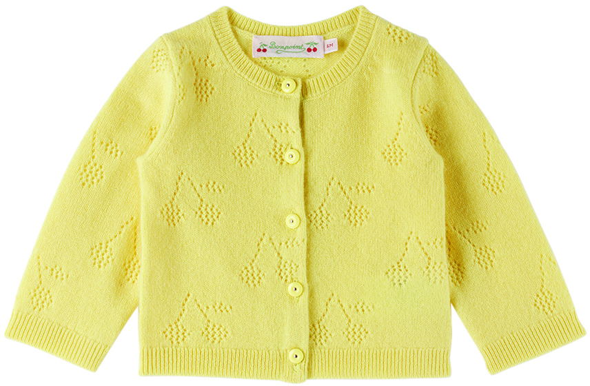 Bonpoint Baby Yellow Tibile Cardigan Bonpoint