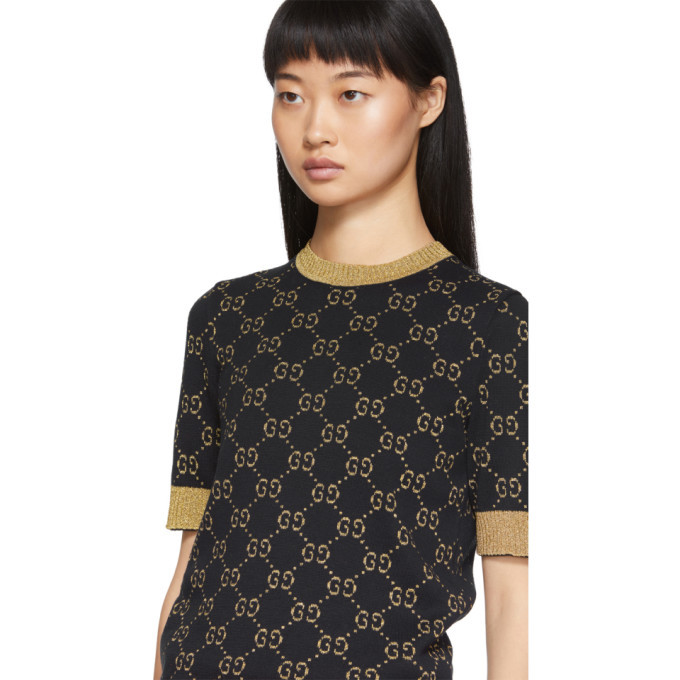 gucci black and gold sweater