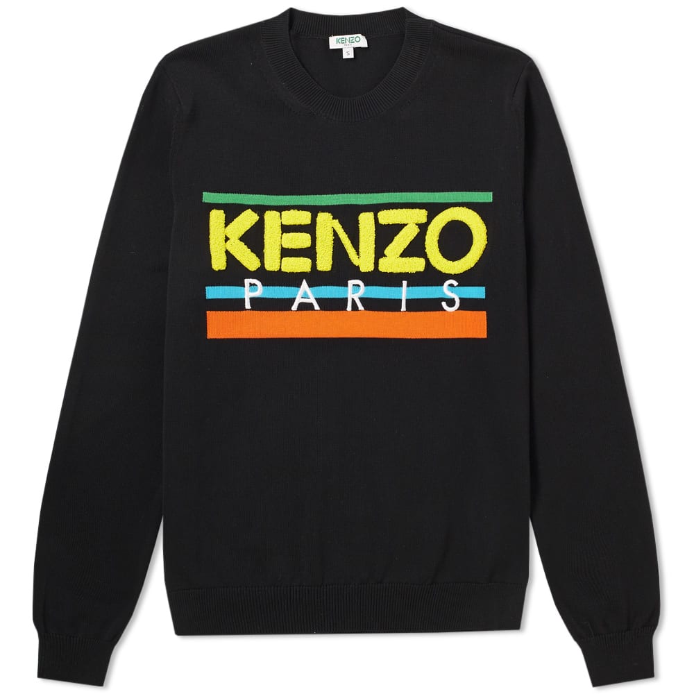 Kenzo Paris Logo Knitted Crew Black Kenzo
