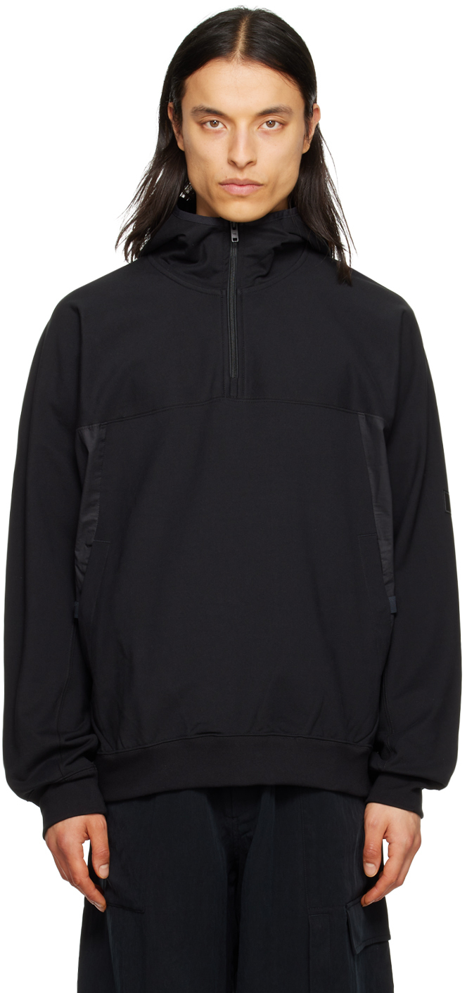 Y3 Black HalfZip Hoodie Y3