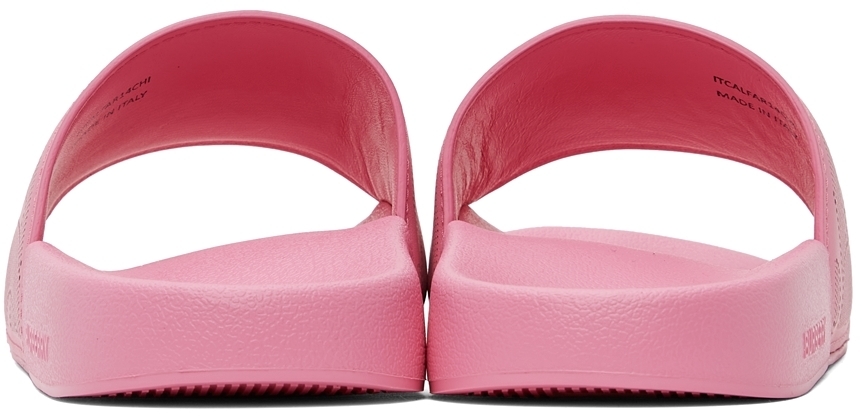 Burberry Pink Monogram Furley Slides Burberry