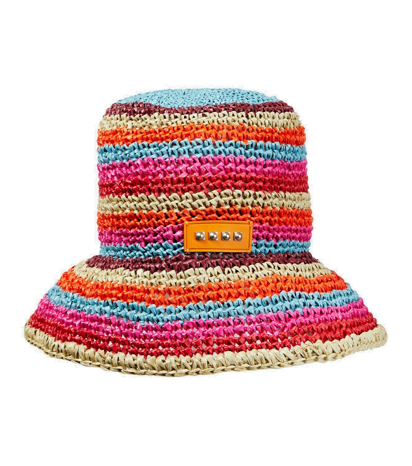 Etro - Striped raffia bucket hat Etro