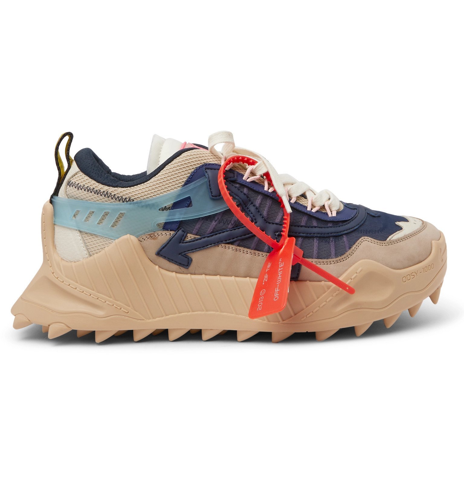 Off-White - Odsy-1000 Suede, Mesh and Rubber Sneakers - Blue Off-White
