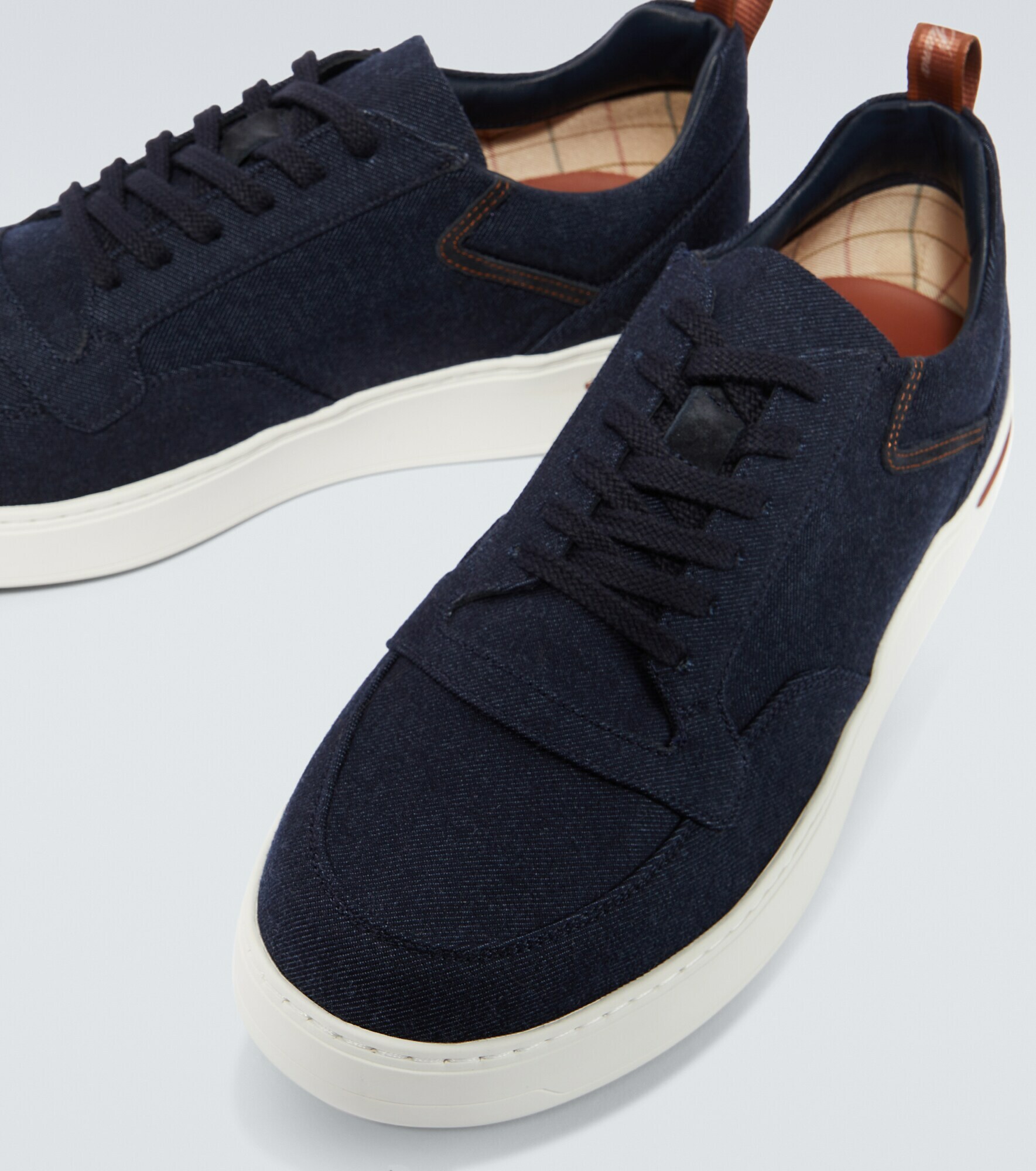 LP NEWPORT WALK SNEAKERS WHITE AND BLACK CALFSKIN