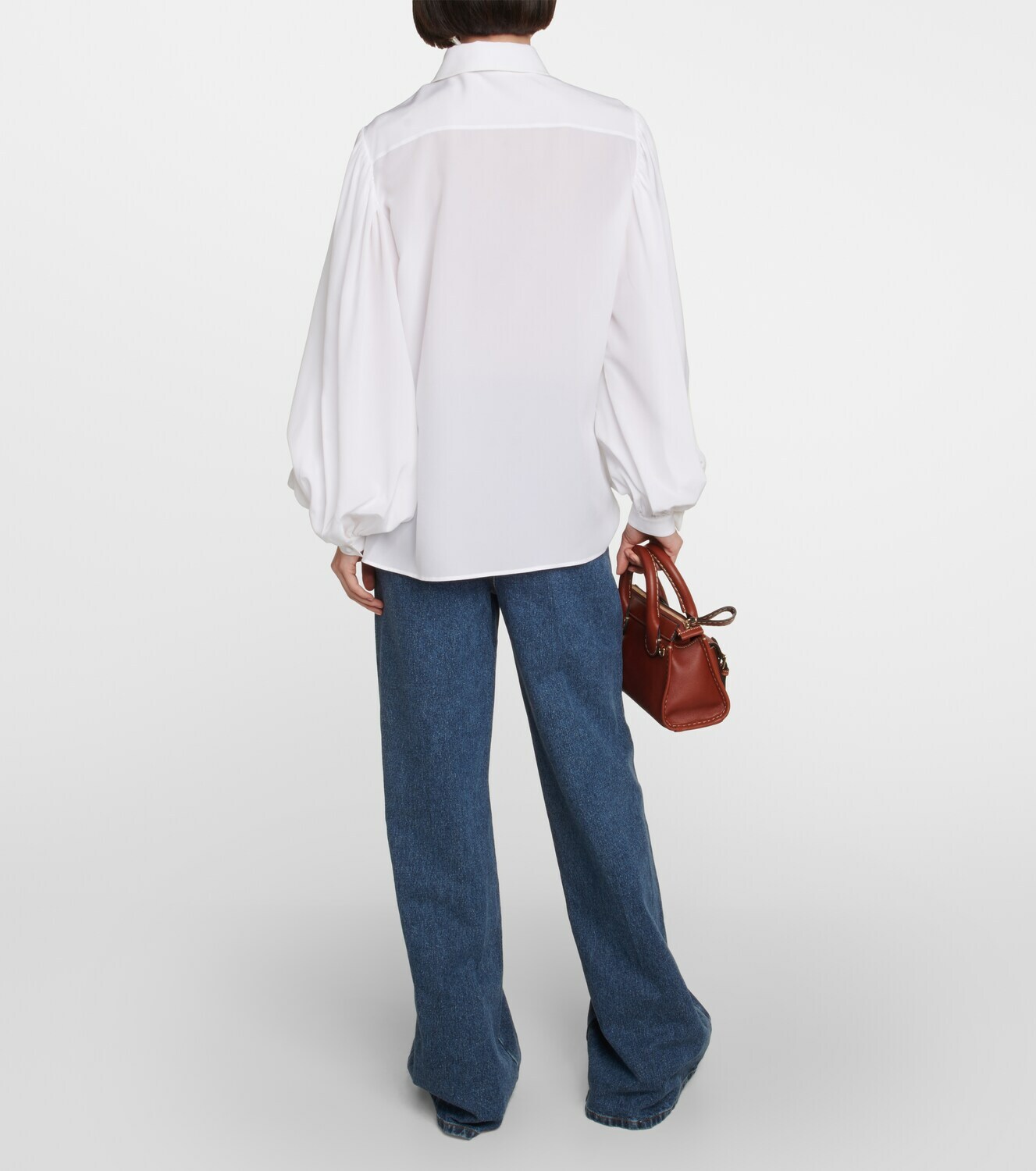 Chloe - Puff-sleeve silk shirt Chloe