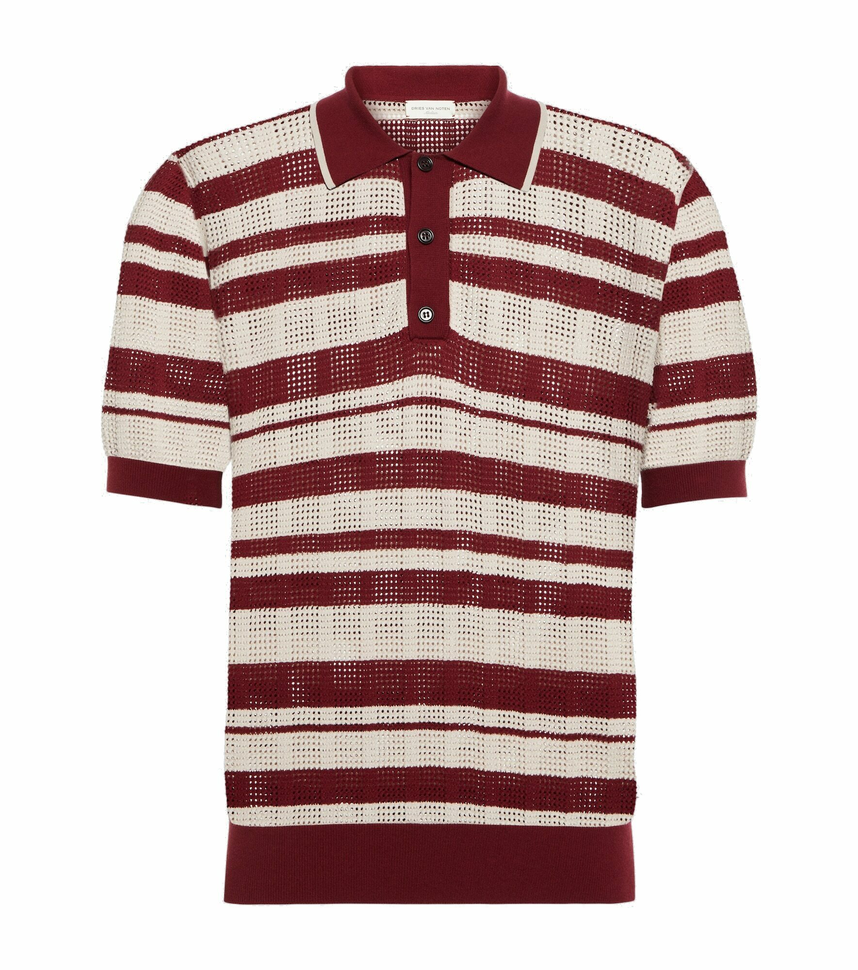 Dries Van Noten - Striped knitted polo shirt Dries Van Noten
