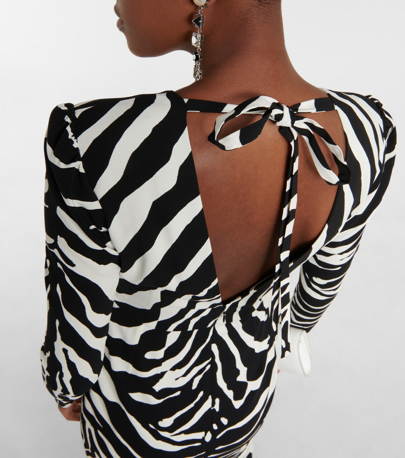 Dolce & Gabbana White Black Zebra Pattern Shawl 255cm x 132cm Men Scarf